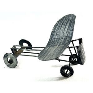 Miniature Metal Crafted Airplane 5” Length Sculpture / Ornament